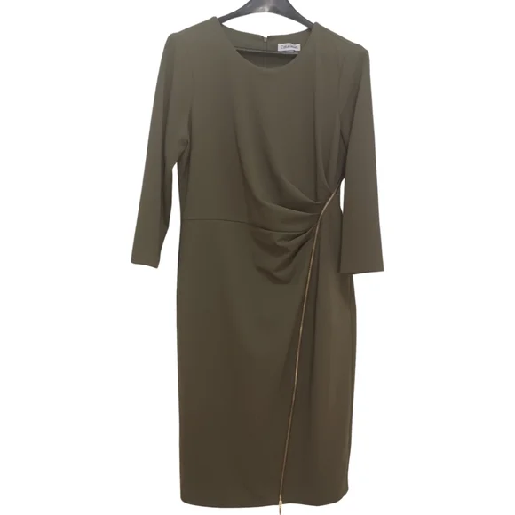 Calvin Klein Scuba Crepe Dress - Picture 1 of 5